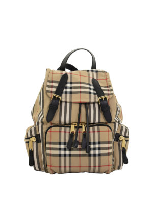 BURBERRY: zaini - Zaino The Rucksack medio Vintage check