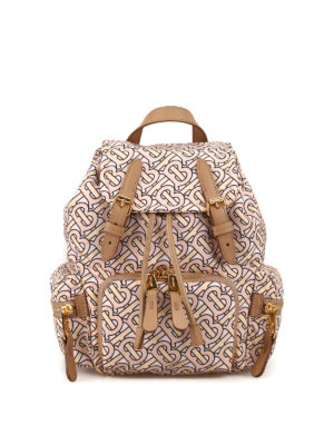BURBERRY: zaini - Zaino The Small Rucksack con stampa Monogram
