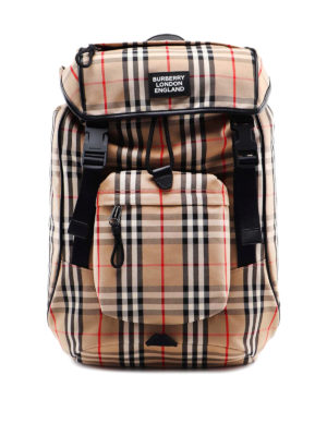 BURBERRY: backpacks - Vintage check cotton hiking backpack