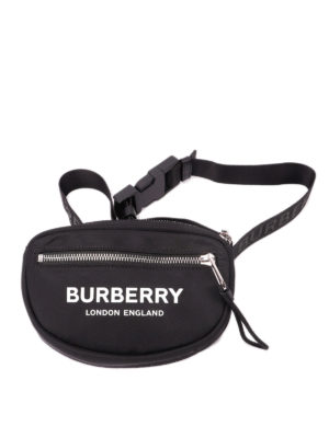 BURBERRY: belt bags - Cannon Pn9 logo print belt bag