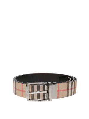 BURBERRY: cinture - Cintura Clarke Vintage check
