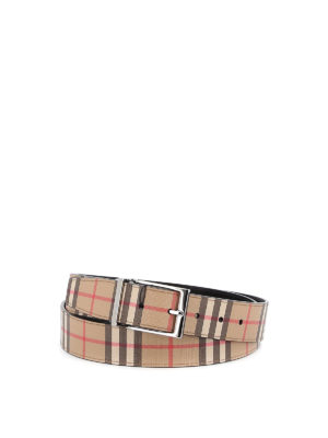 BURBERRY: belts - Louis reversible belt