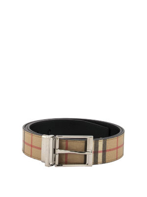 BURBERRY: belts - Reversible Vintage Check e-canvas belt
