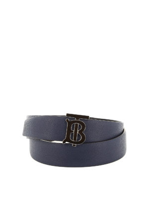 BURBERRY: belts - TB monogram buckle reversible belt
