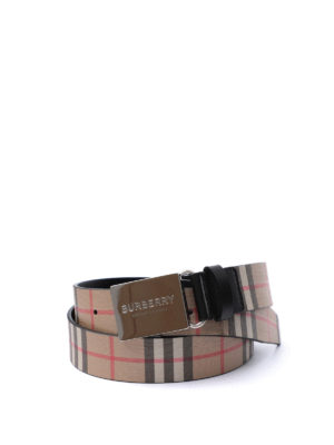 BURBERRY: cinture - Cintura con motivo Vintage Check