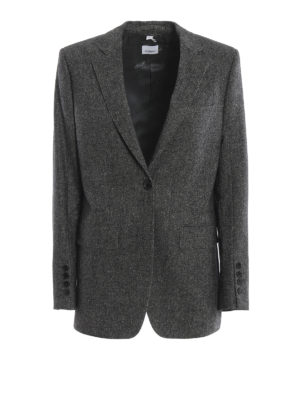 BURBERRY: giacche blazer - Blazer Sidon in lana melange