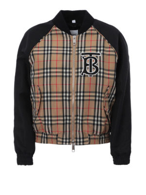 BURBERRY: giacche bomber - Bomber con motivo Vintage check