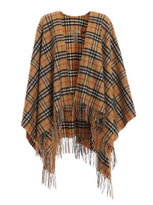 BURBERRY: Mantelle e poncho - Mantella check Burberry
