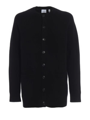BURBERRY: cardigan - Cardigan over girocollo in cashmere