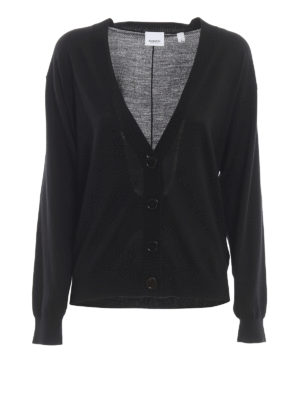 BURBERRY: cardigan - Cardigan Dornoch in lana