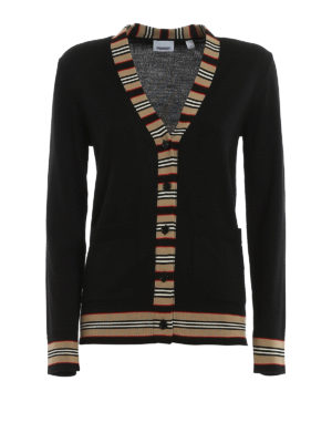 BURBERRY: cardigans - Merino wool cardigan