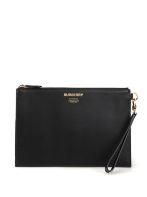 BURBERRY: pochette - Clutch Edin con stampa Horseferry