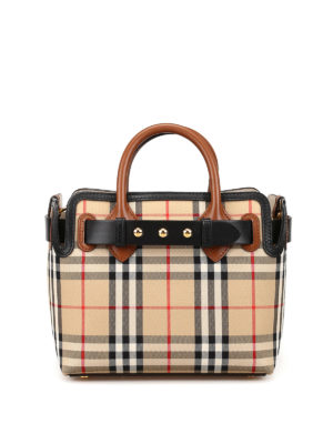 BURBERRY: borse a tracolla - Borsa The Belt Mini con motivo Vintage check