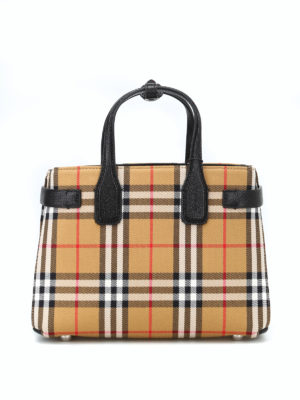 BURBERRY: borse a tracolla - Borsa The Small Banner Vintage check