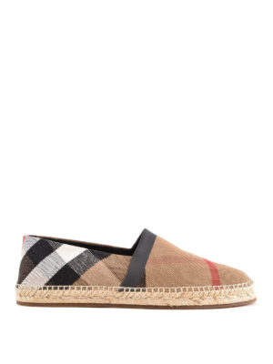 BURBERRY: espadrillas - Espadrillas in tela check