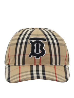 BURBERRY: hats & caps - Monogram embroidery Vintage check cap