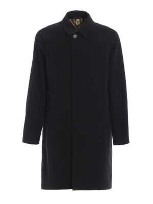 BURBERRY: cappotti al ginocchio - Soprabito Camden in gabardina nera