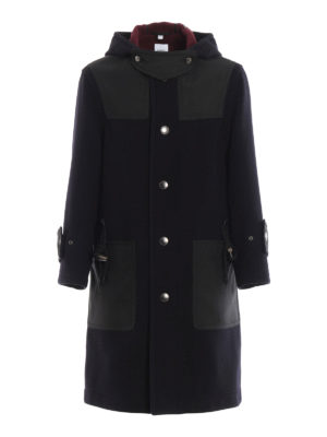 BURBERRY: cappotti al ginocchio - Cappotto montgomery in misto lana