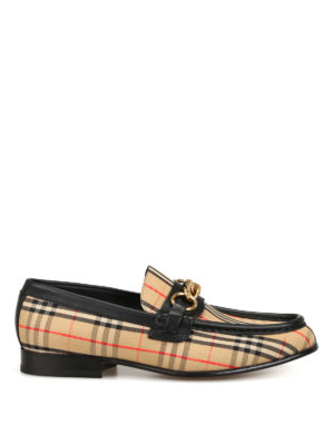 BURBERRY: Mocassini e slippers - Mocassini The Link con motivo tartan