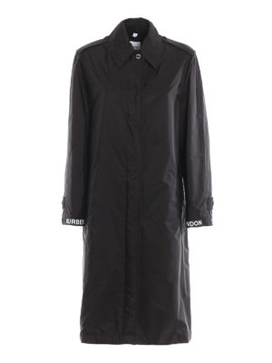 BURBERRY: cappotti lunghi - Cappotto in nylon con logo