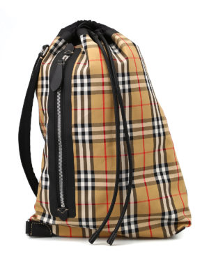 BURBERRY: Borse da viaggio - Sacca da viaggio in tela Vintage check