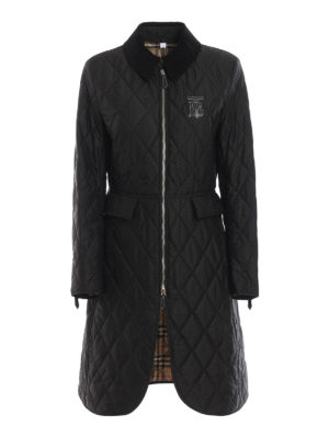 BURBERRY: cappotti imbottiti - Cappotto imbottito con patch del logo