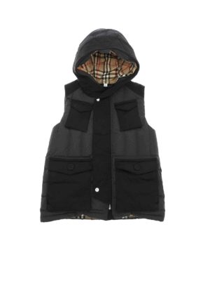 BURBERRY: padded coats - Vincent padded waistcoat in anthracite color