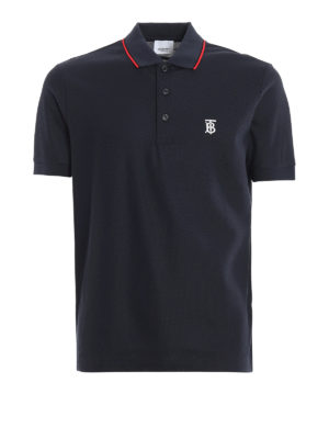 BURBERRY: polo shirts - Logo embroidery cotton polo