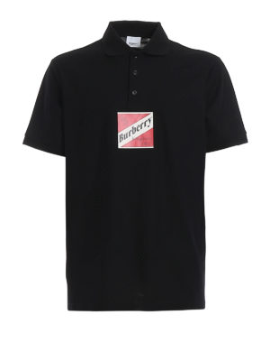 BURBERRY: polo shirts - M Timmons front logo printed polo