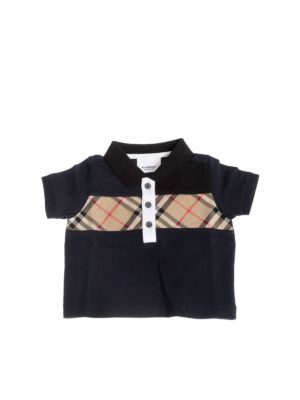 BURBERRY: polo shirts - Mini Jeff polo in black