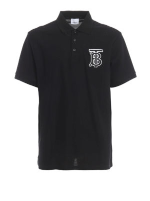 BURBERRY: polo - Polo Warren con monogramma