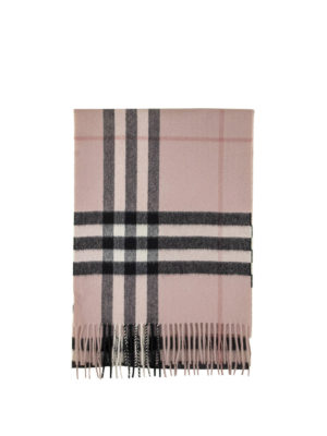 BURBERRY: sciarpe e foulard - Sciarpa in cashmere con classico motivo check
