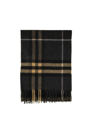 BURBERRY: sciarpe e foulard - Sciarpa in cashmere con classico check