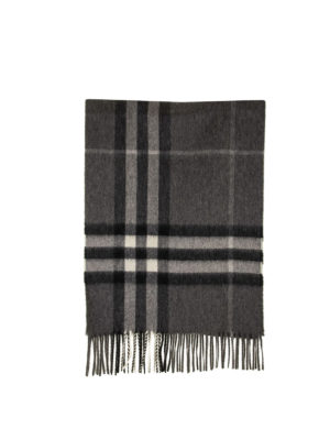 BURBERRY: sciarpe e foulard - Sciarpa in cashmere con check classico