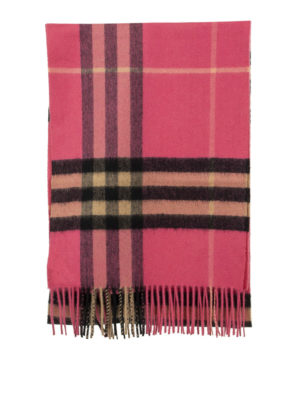 BURBERRY: sciarpe e foulard - Sciarpa in cashmere fucsia