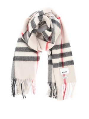BURBERRY: scarves - Giant Check patterned cashmere scarf