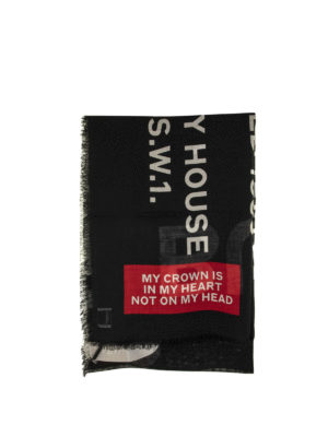 BURBERRY: sciarpe e foulard - Sciarpa in lana e seta con stampa Horseferry