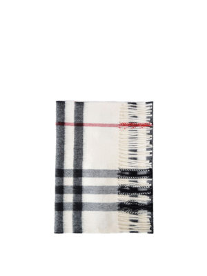 Burberry: scarves - Tartan cashmere scarf
