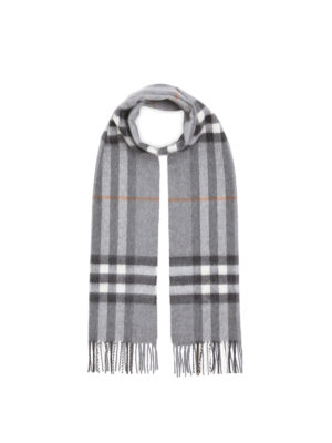 BURBERRY: scarves - Tartan motif cashmere scarf