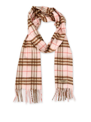 BURBERRY: sciarpe e foulard - Sciarpa in cashmere con motivo Vintage Check