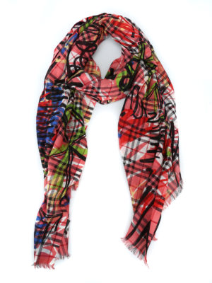 BURBERRY: sciarpe e foulard - Sciarpa Vintage Check in garza di lana seta