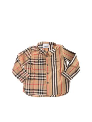 BURBERRY: shirts - Amir shirt in beige archive color