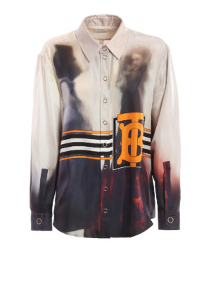 BURBERRY: camicie - Camicia Arianna in twill di seta stampata