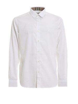 BURBERRY: shirts - Serjeants embroidered logo shirt