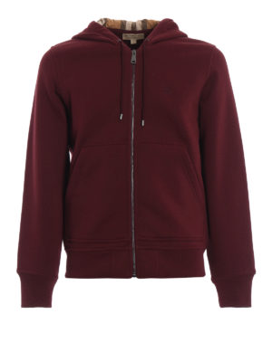 BURBERRY: Felpe e maglie - Felpa Fordson con cappuccio foderata a quadri