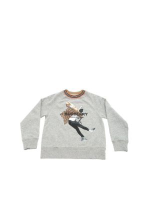 BURBERRY: Sweatshirts & Sweaters - Jumping sweatshirt with Fotografica print