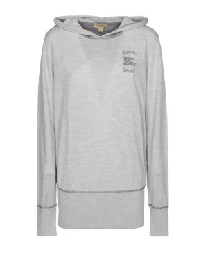 BURBERRY: Felpe e maglie - Felpa leggera in seta e cashmere melange