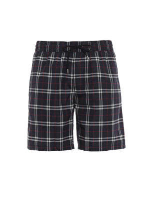 BURBERRY: Costumi piscina e boxer - Costume da bagno Check navy Guildes