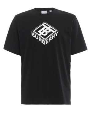 BURBERRY: t-shirts - Ellison black T-shirt