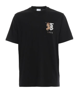 BURBERRY: t-shirts - Hesford TB monogram embroidery T-shirt